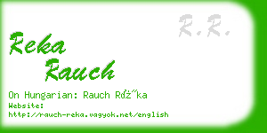 reka rauch business card